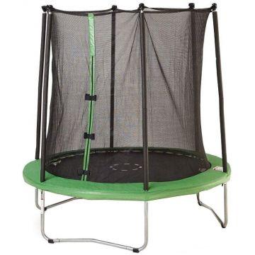 OEM Trambulina cu plasa de protectie 244cm, Verde