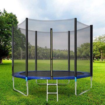 Set Trambulina 305 cm cu plasa si scarita  In One IO0029