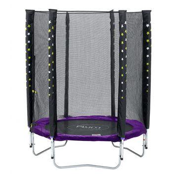 Set trambulina cu plasa de protectie Junior 140 cm Plum