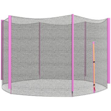 SPORTNOW Plasa de siguranta pentru trambulina 305cm, Roz | Aosom Romania