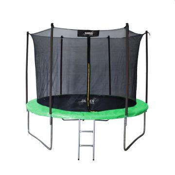 Trambulina copii, 252 cm diametru, plasa de protectie, scara acces, maxim 100 kg