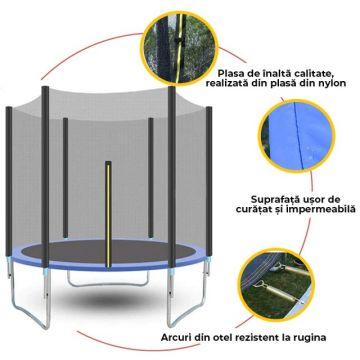 Trambulina Nichiduta 366 cm cu scara si plasa de protectie